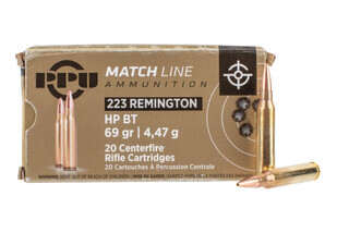 Box of 20 PPU Match 223 remington 69 grain Hollow Point Boat Tail